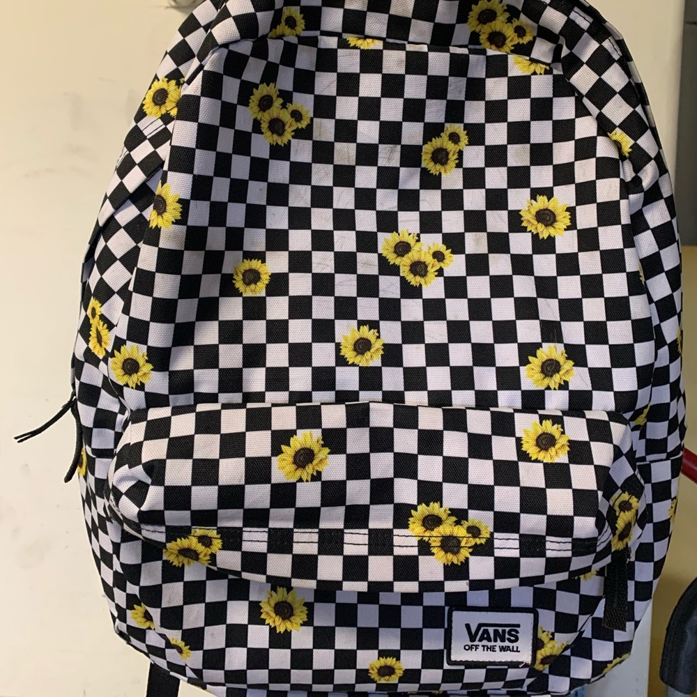 Vans checkered and sunflower backpack